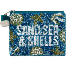 Load image into Gallery viewer, Sand and Sea Beaded Pouch
