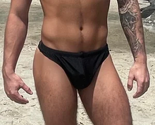 Load image into Gallery viewer, CTS BLACK CROWN THONG
