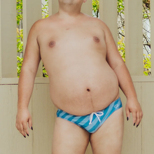 Load image into Gallery viewer, CTS BLUE STRIPE SWIM BRIEF
