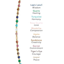 Load image into Gallery viewer, Lotus &amp; Luna 2mm Healing Necklace - Master Healer Beaded Gold
